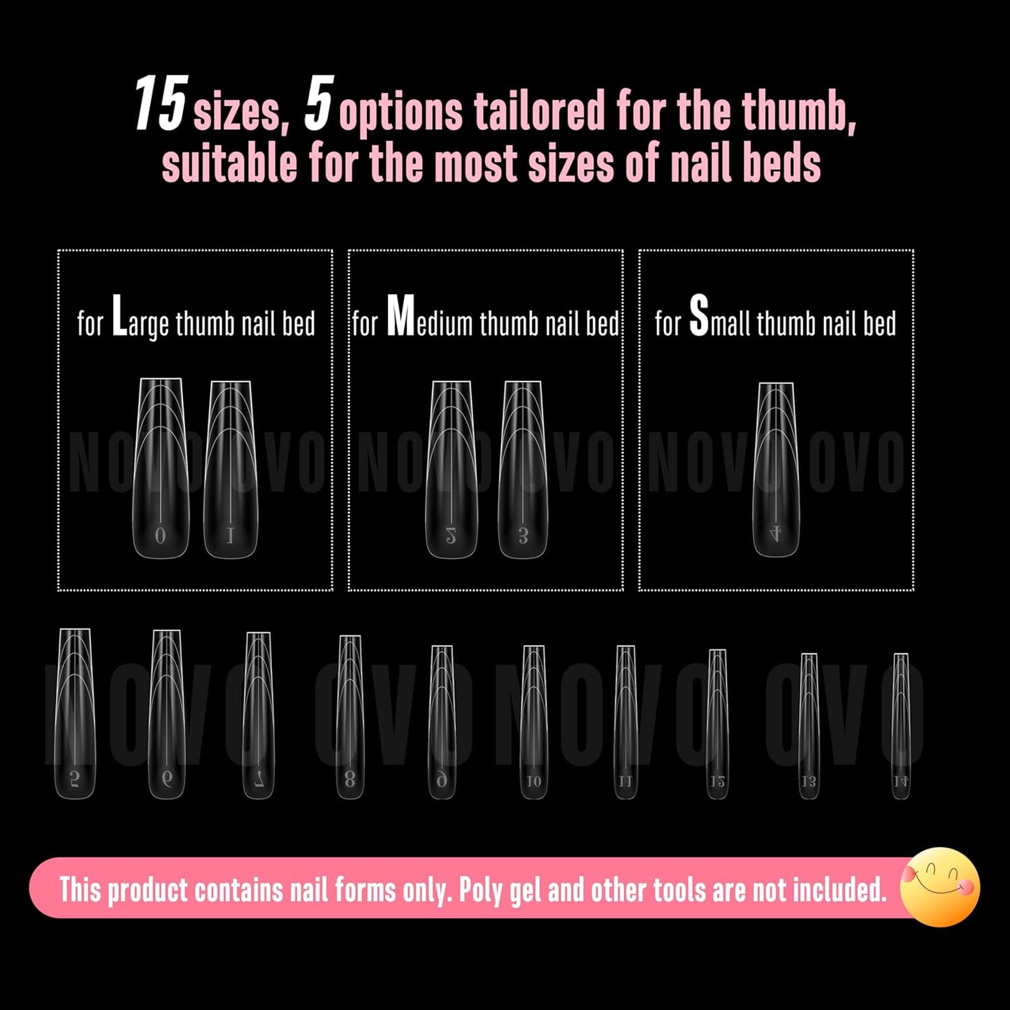 Nail Dual Form XXL Tapered Square Sculpted