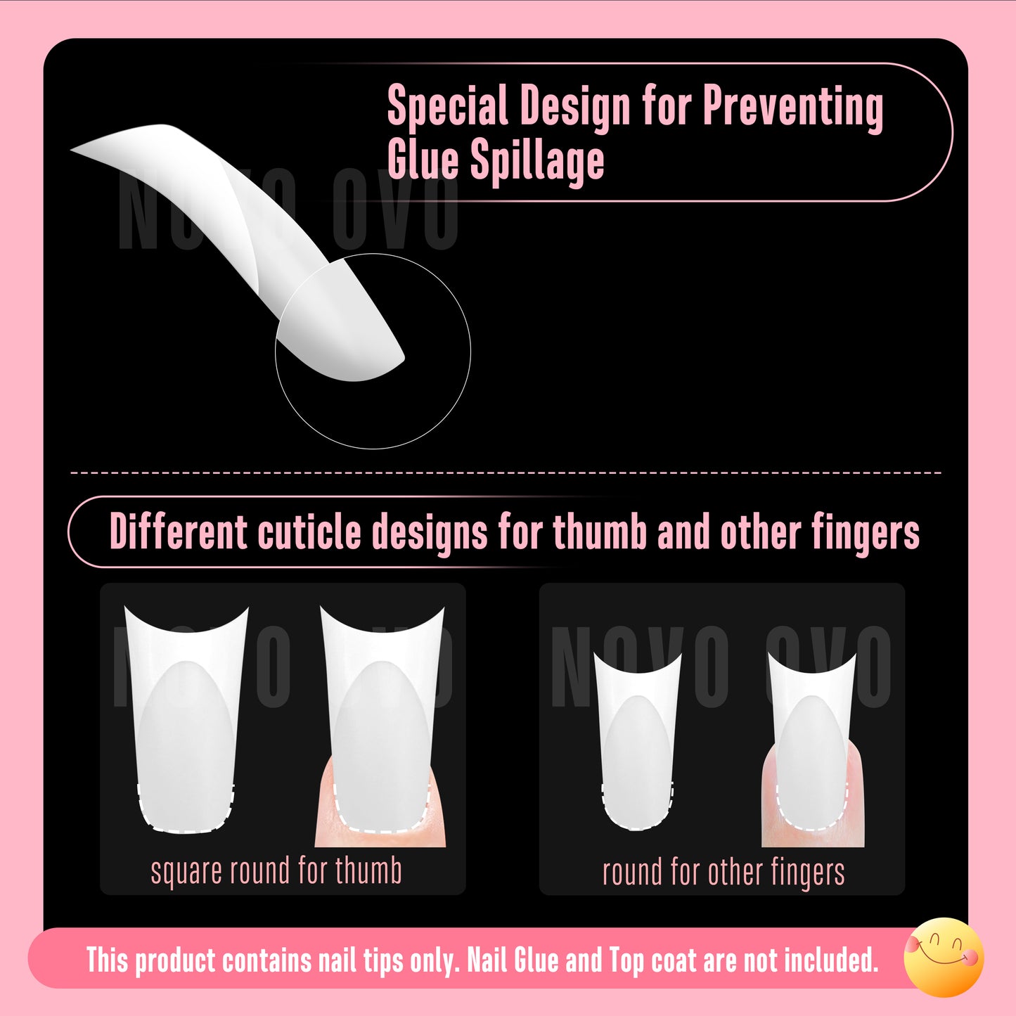 Medium Duck Nails White French Tips Milk White