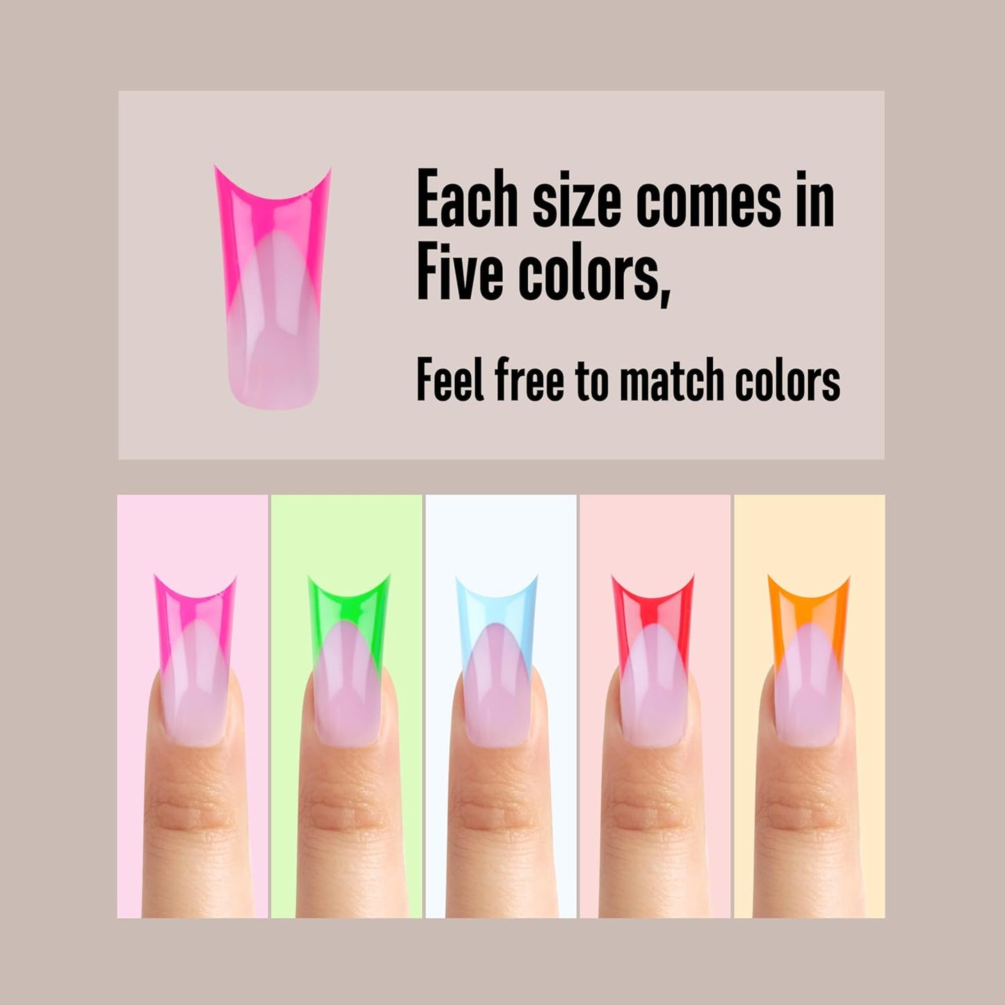 Colored Duckies M Nail Tips