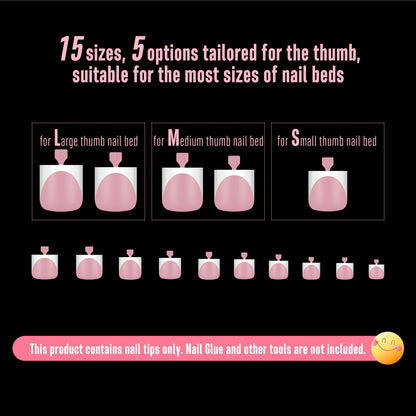 Sharp Square Deep Curve French Tip Toe Nail Tips Berry Pink 240