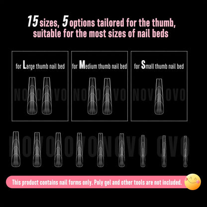 Nail Dual Form XXL Tapered Square Natural