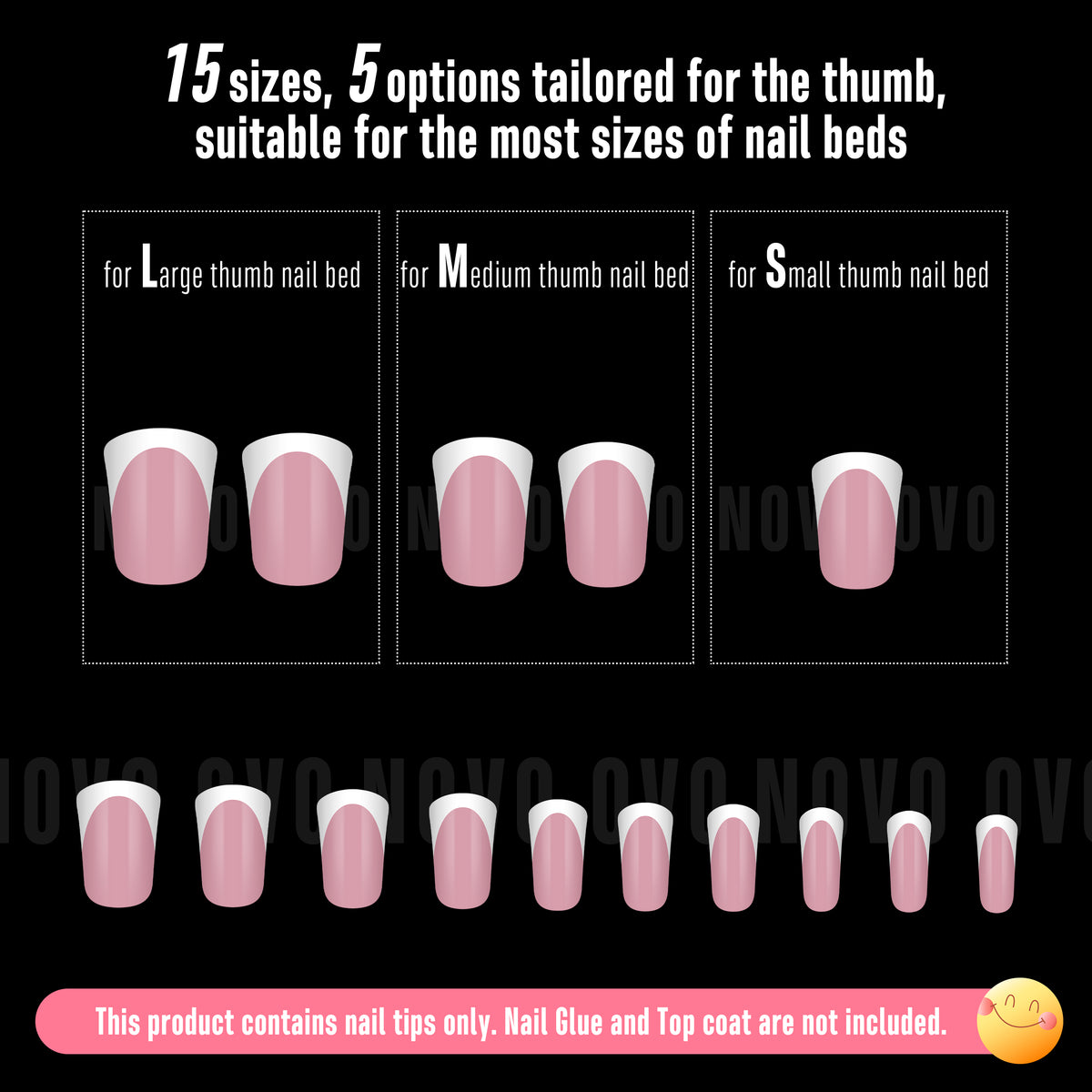 Short Round Duck Nail Tips White French Tips Berry Pink 240