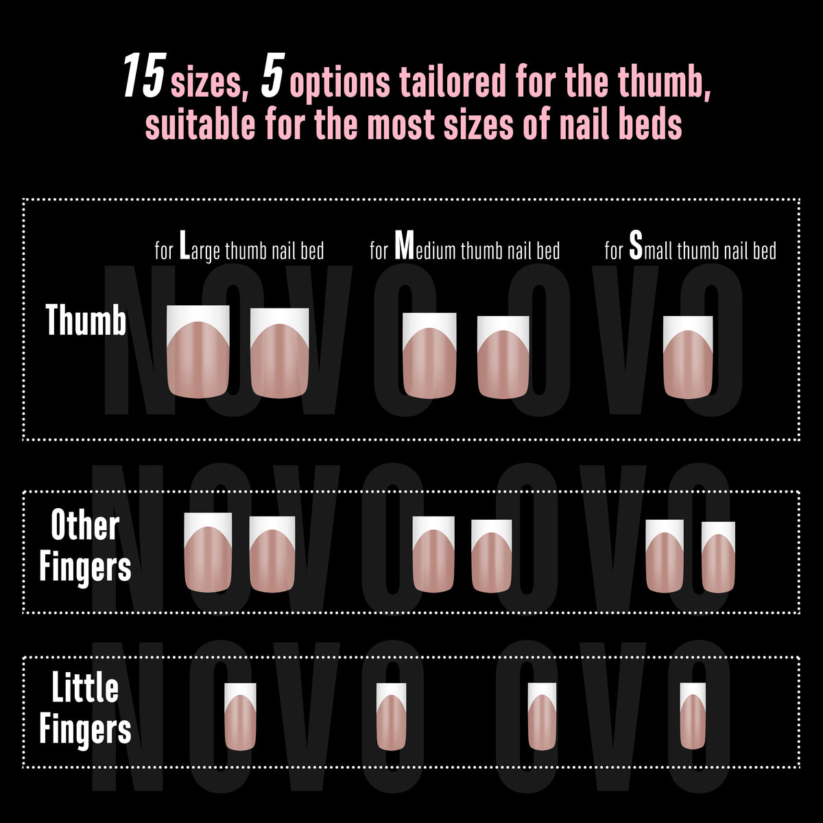 Short Sharp Square White French Tip Nail Tips Brown Pink 240