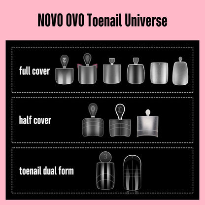 Square Round Toe Nail Tips Half Cover 300