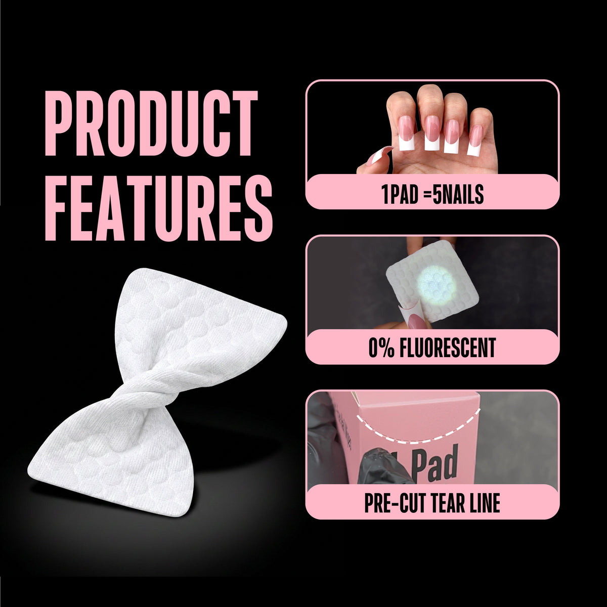 Lint Free Nail Cleaning Wipes