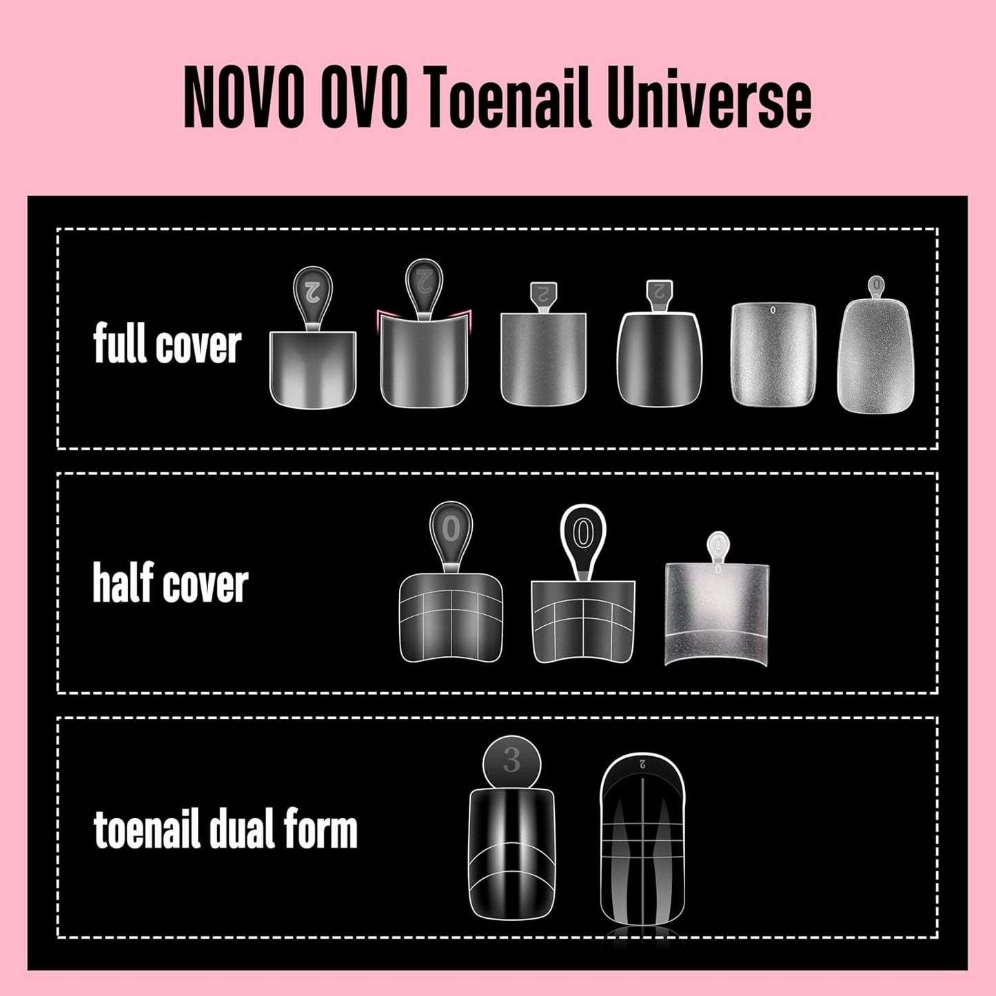Square Round Toe Nail Tips Half Cover