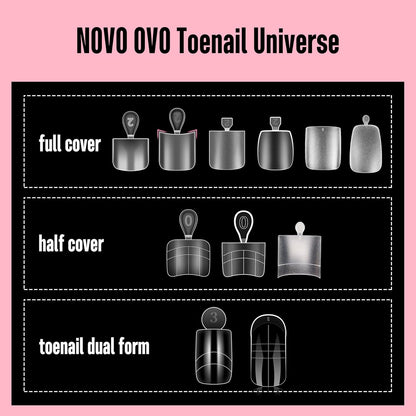 Square Round Toe Nail Tips Half Cover