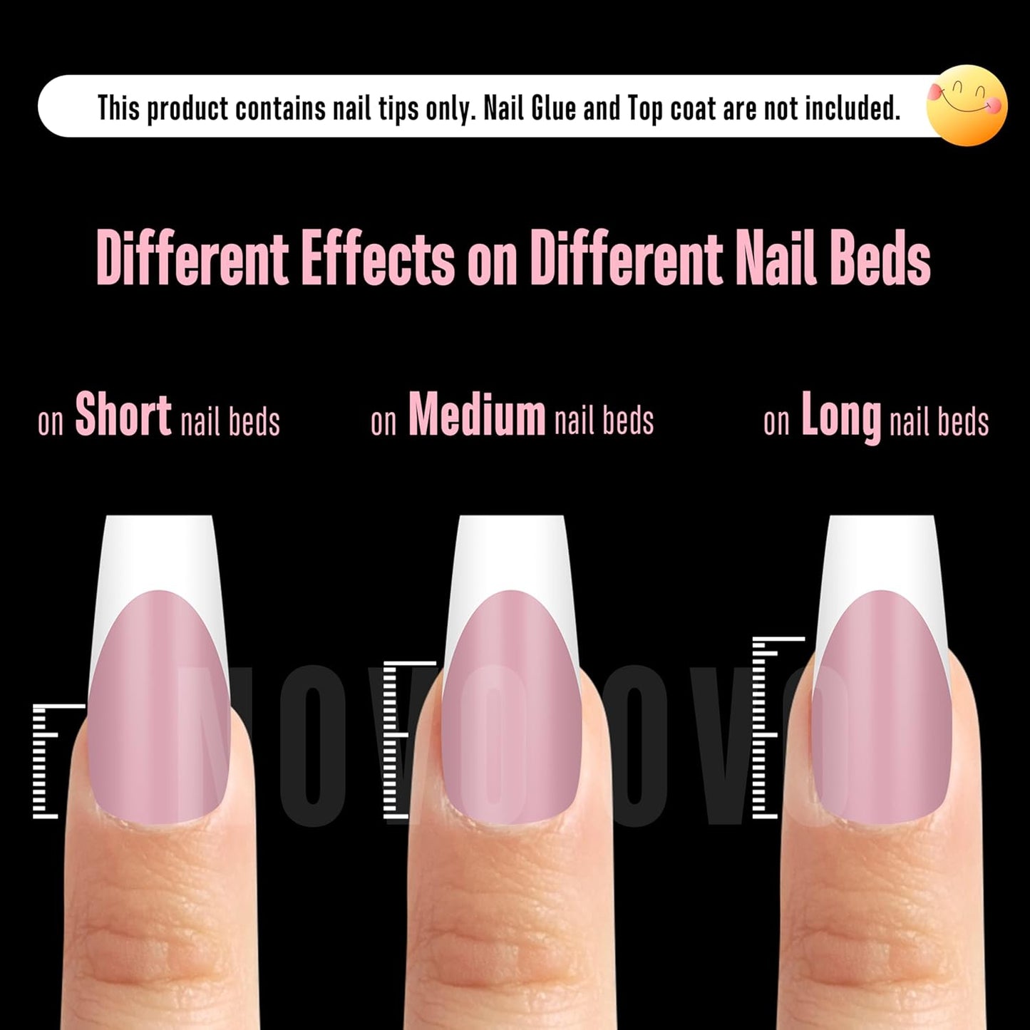 Coffin Medium White French Tip Berry Pink