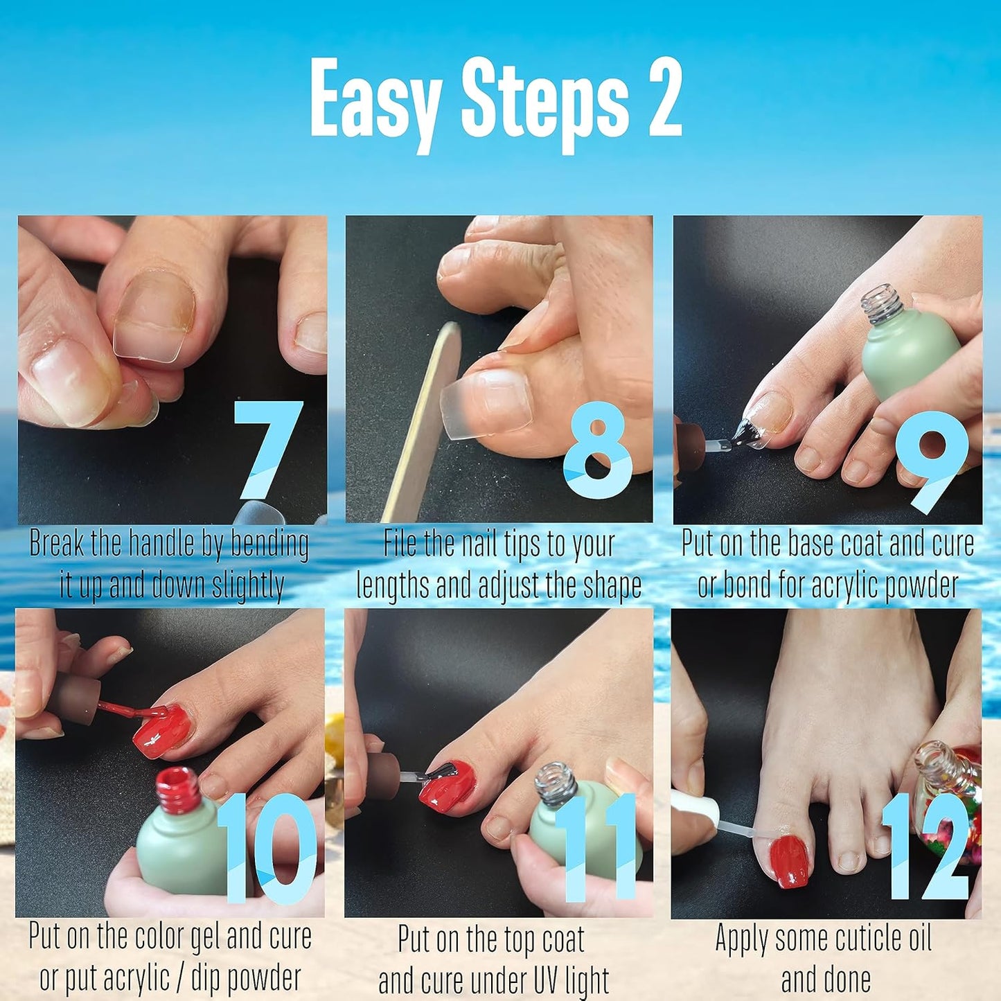 Long Toe Nails Clear Small Box
