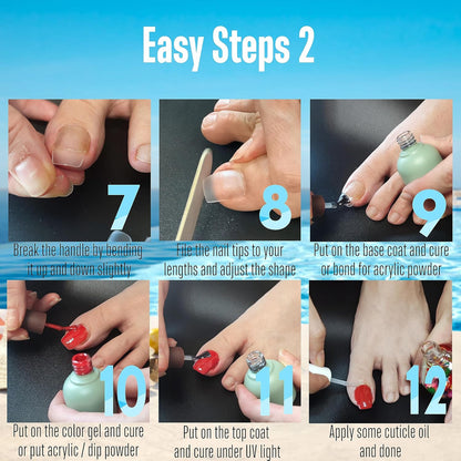 Long Toe Nails Clear Small Box