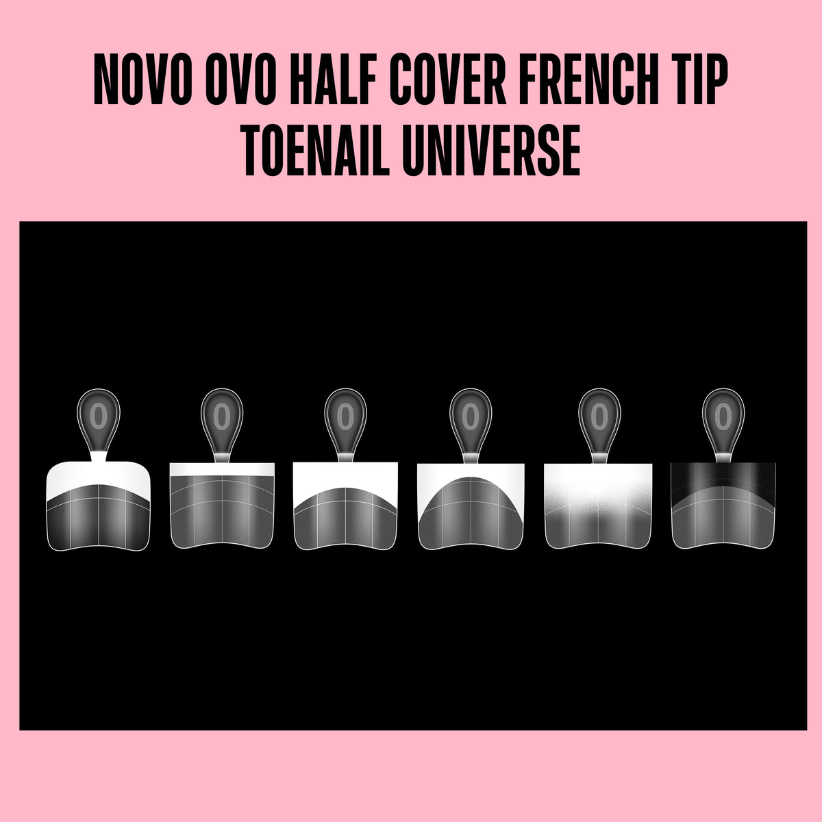 Half Cover Toe Nail Tips Ombre Soft White French Tip