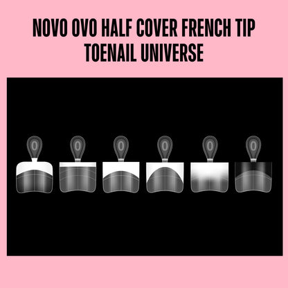 Half Cover Toe Nail Tips Ombre Soft White French Tip