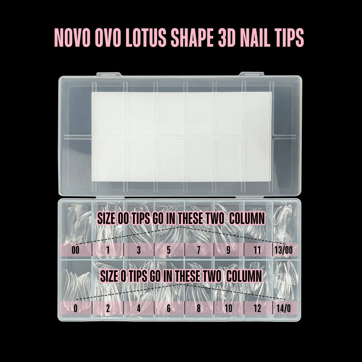 Lotus Shape 3D Nail Tips 128