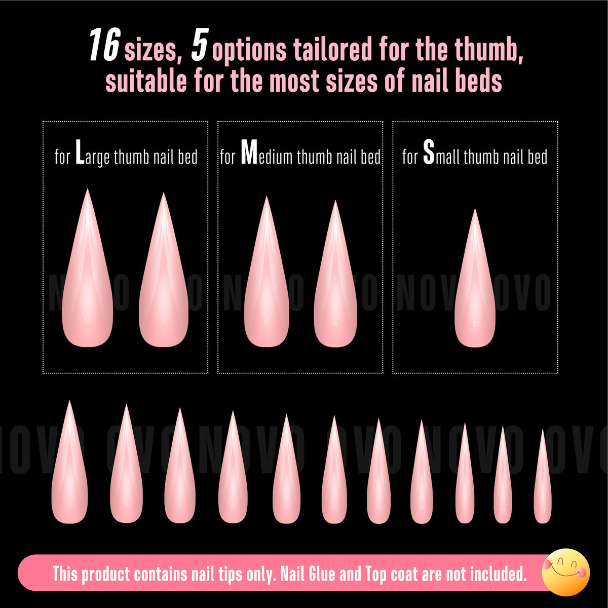 Eagle Claw Curved Stiletto 3D Nail Tips Baby Pink 128