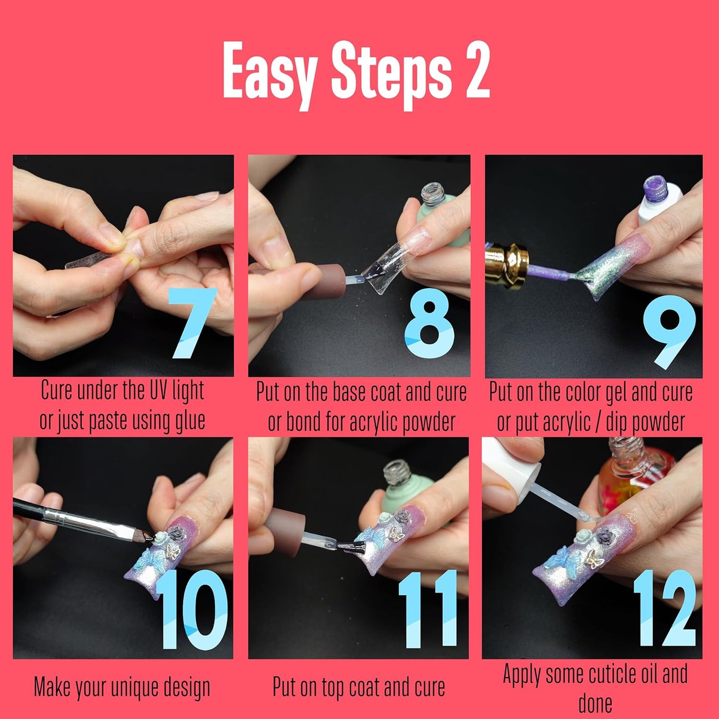 Long Full Cover Duck Nails Clear Small Box