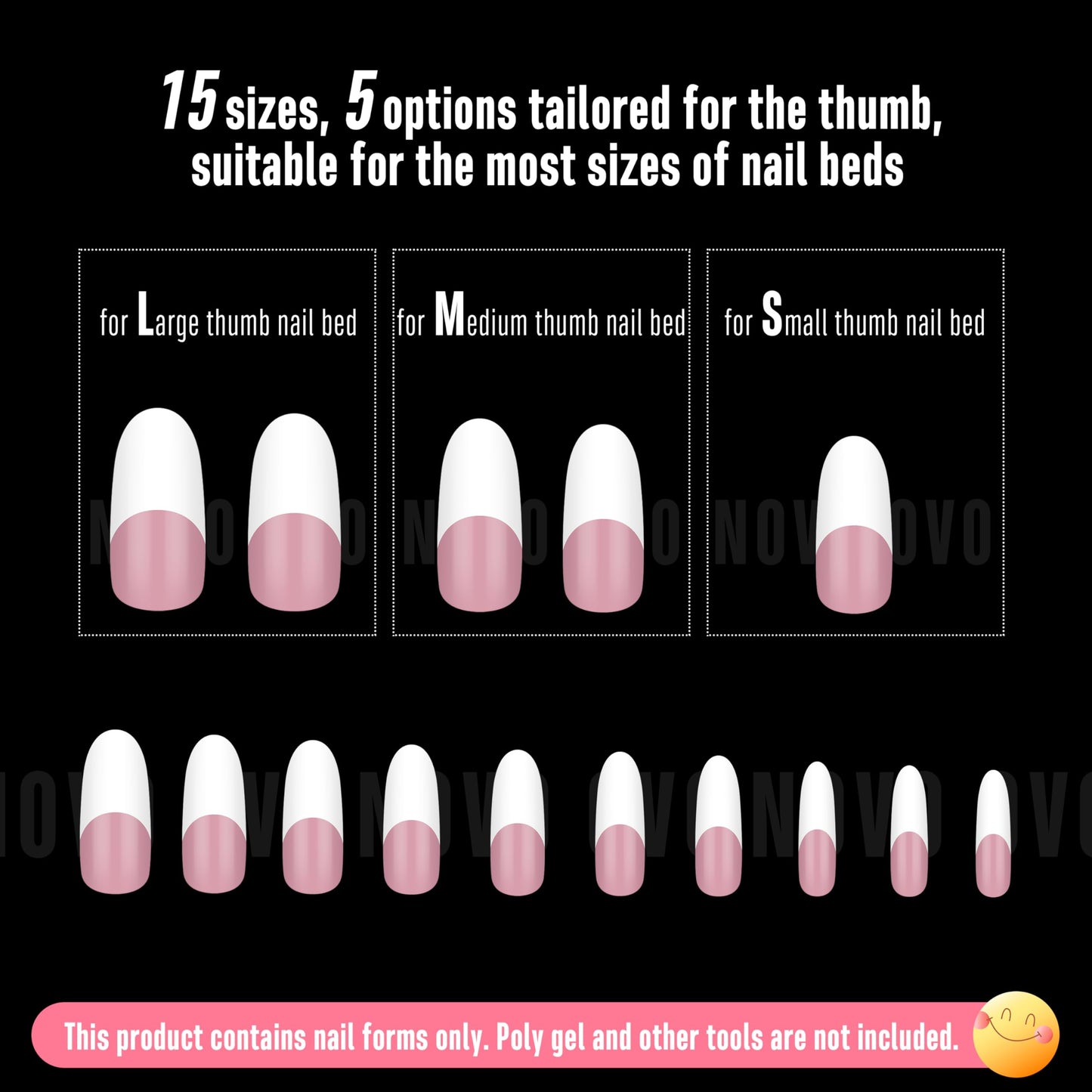 Medium Long Oval Round Old School White French Tip Berry Pink 240