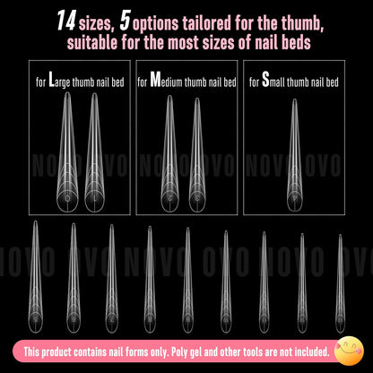 Halloween Extra Long Russian Coffin Nail Dual Forms