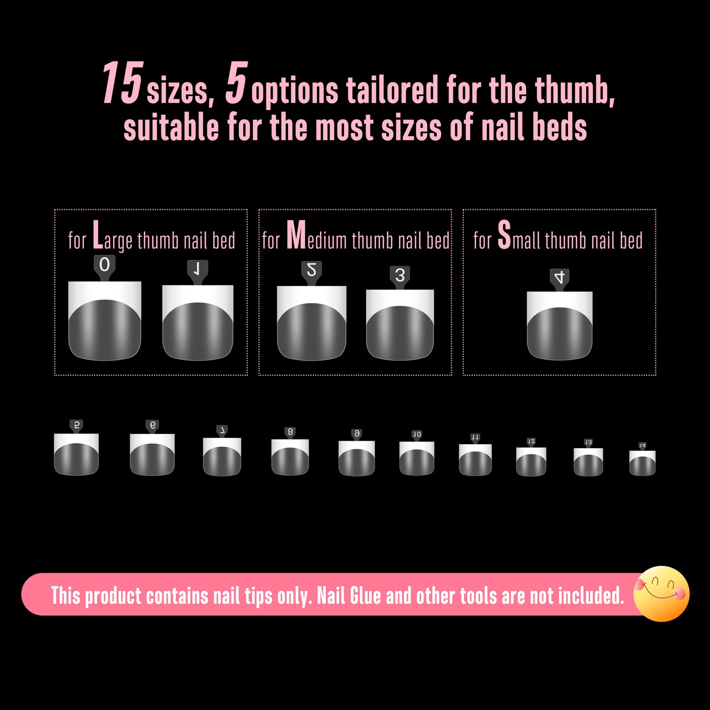 Sharp Square Toe Nails Clear with White French Tip Line