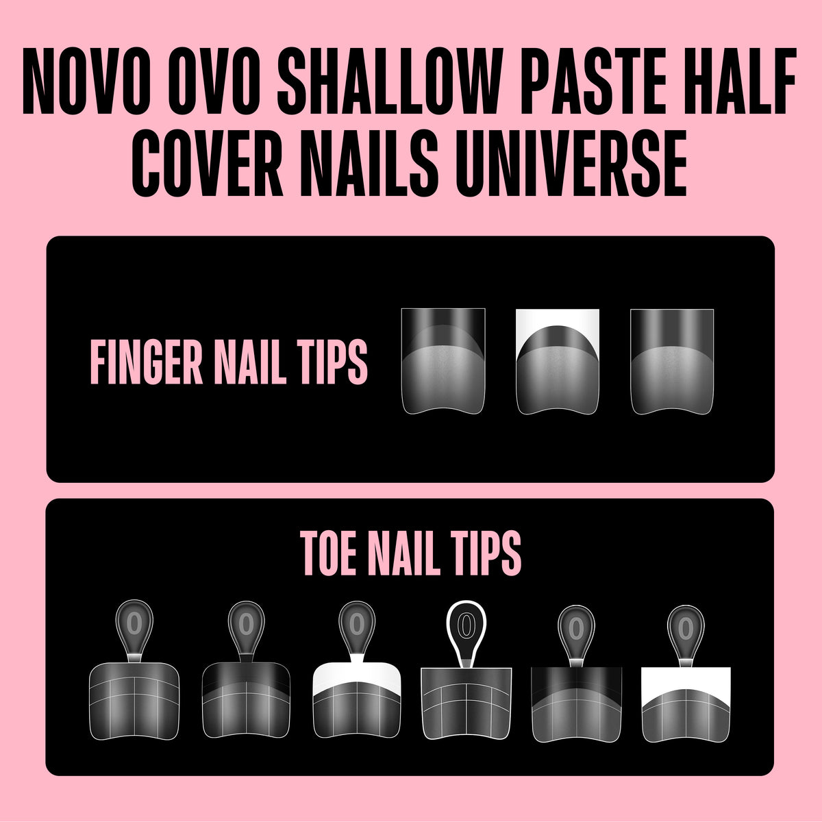 Half Cover Short Square White French Tip Nail Tips 224