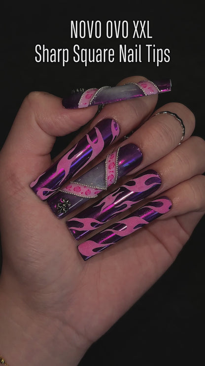XXL Sharp Square Nail Tips Clear 240