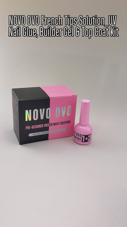French Tips Solution_UV Nail Glue Builder Gel Top Coat Kit