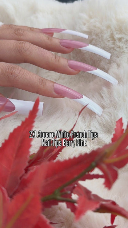 Halloween XXL Sharp Square Slight Curved Nail Tips French Tip