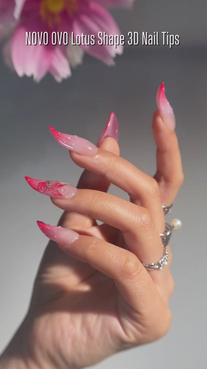 Lotus Shape 3D Nail Tips 128