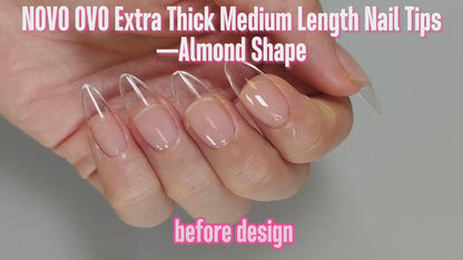 Medium Almond Clear Extra Thick 224