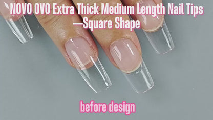 Medium Square Clear Extra Thick 224